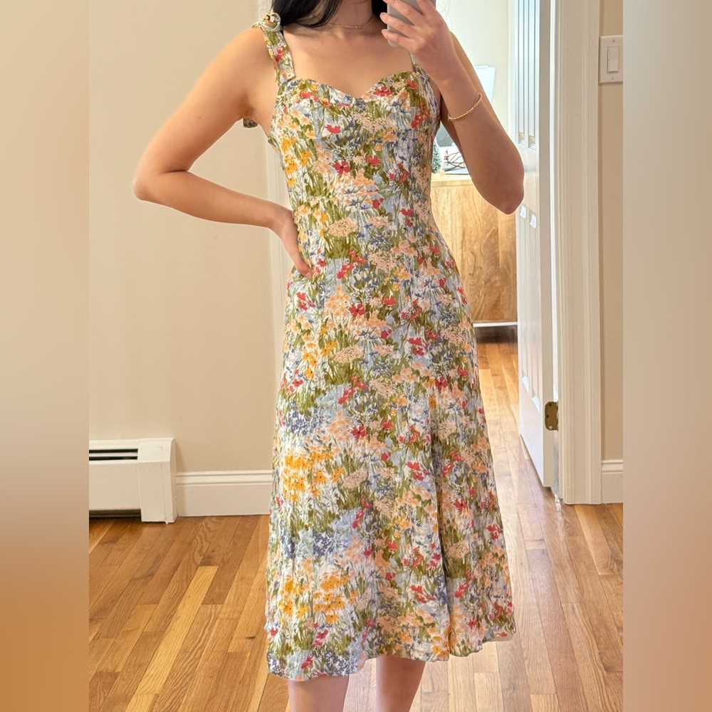Reformation Nadira Floral Print Dress 0